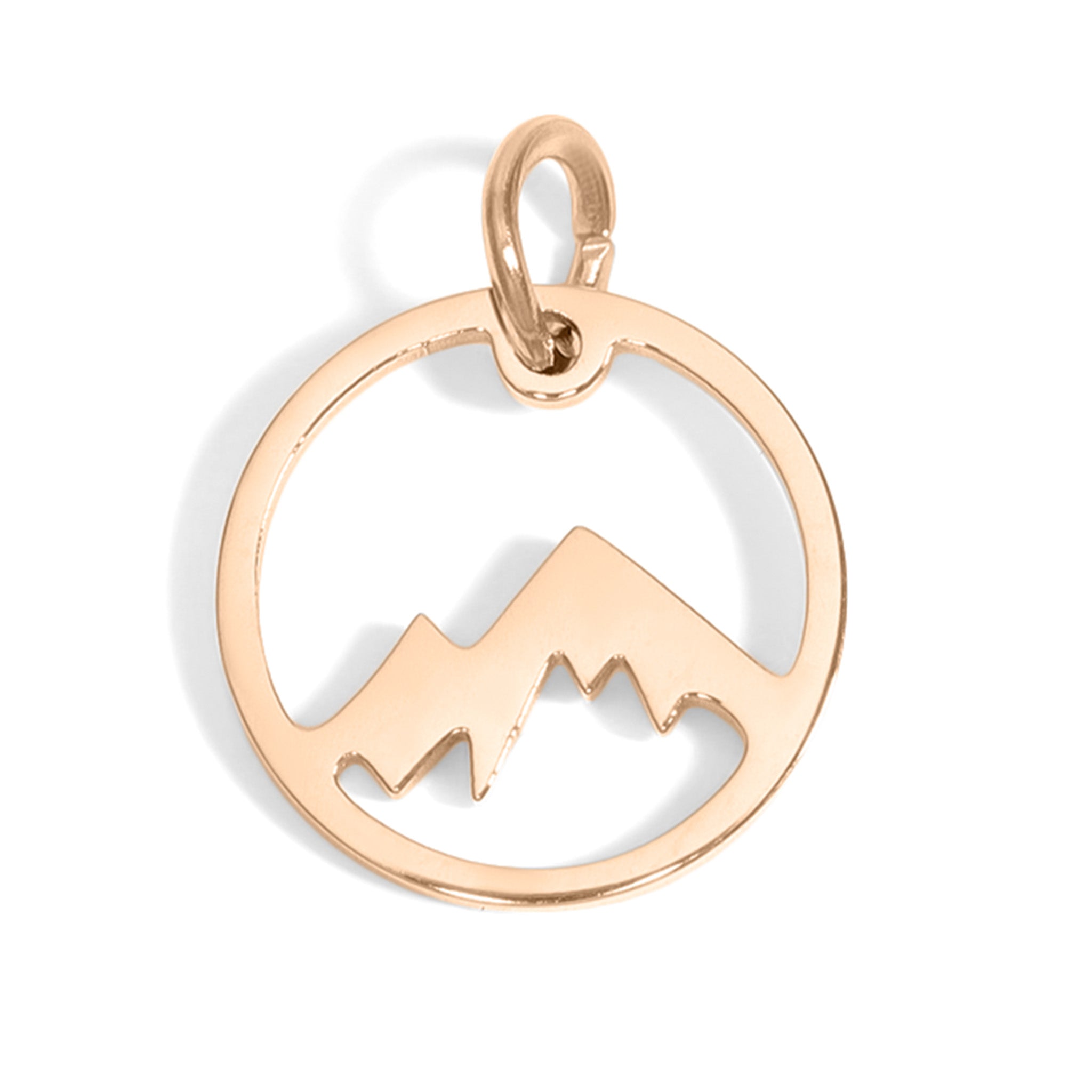 18K Gold PVD Stainless Steel Mountain Charm