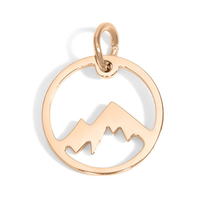 18K Gold PVD Stainless Steel Mountain Charm