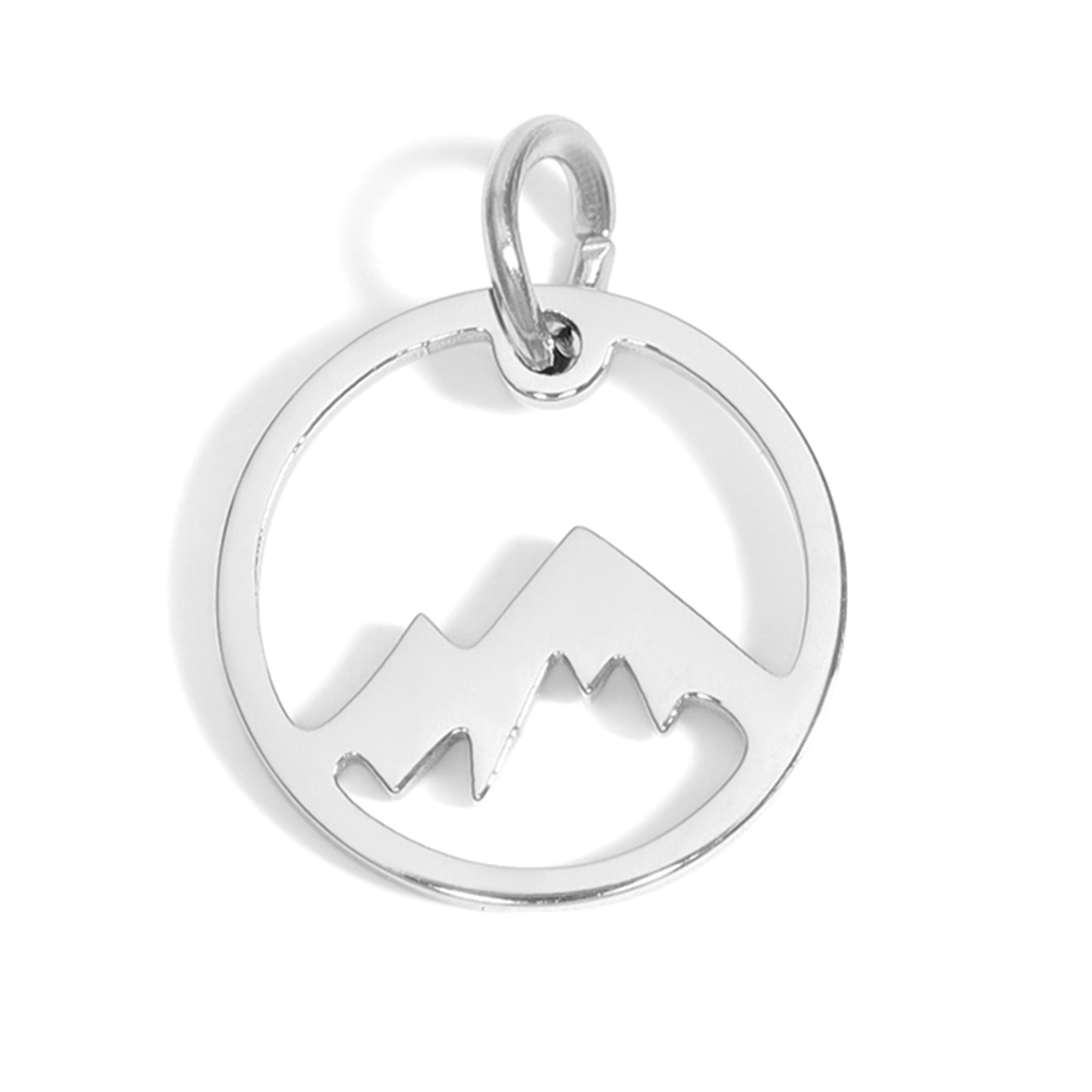 18K Gold PVD Stainless Steel Mountain Charm
