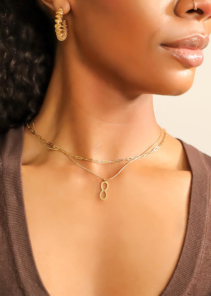 18K Gold PVD Stainless Steel Infinity Charm