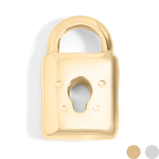 18K Gold PVD Stainless Steel Padlock Charm