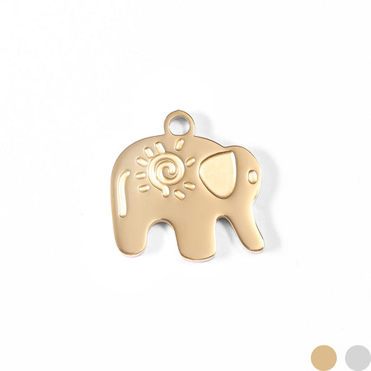 18K Gold PVD Stainless Steel Elephant Charm
