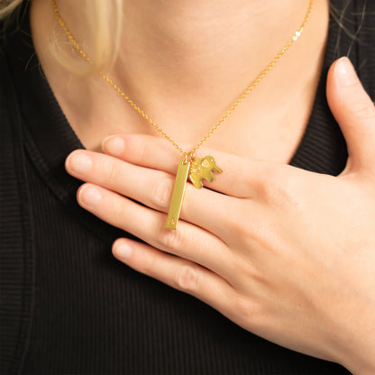 18K Gold PVD Stainless Steel Elephant Charm