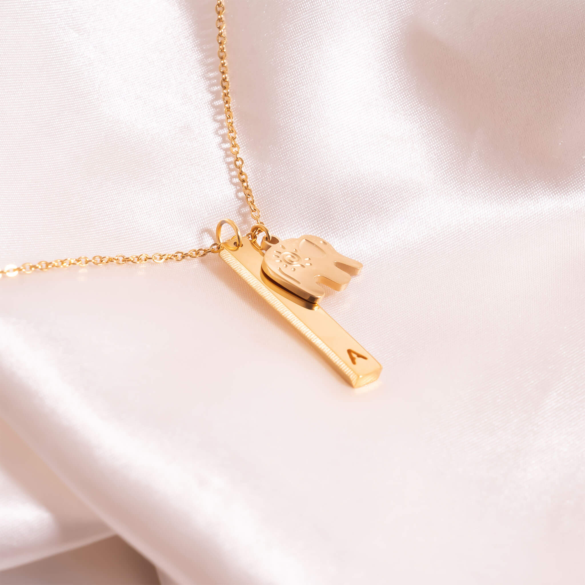 18K Gold PVD Stainless Steel Elephant Charm