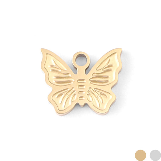 18K Gold PVD Stainless Steel Dainty Butterfly Charm