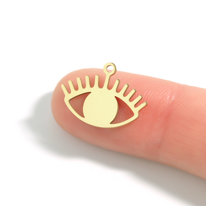 18K Gold PVD Stainless Steel Evil Eye Charm