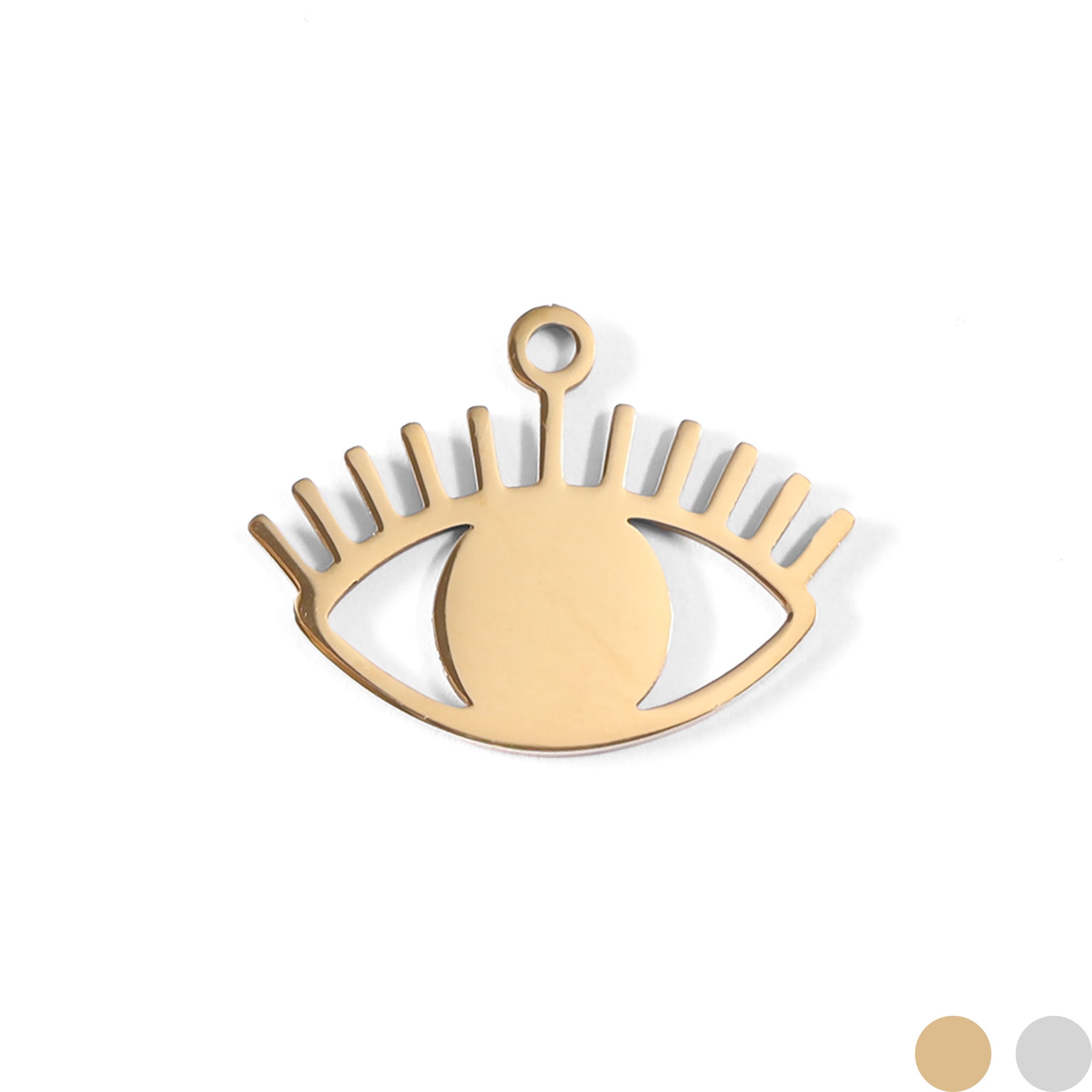 18K Gold PVD Stainless Steel Evil Eye Charm