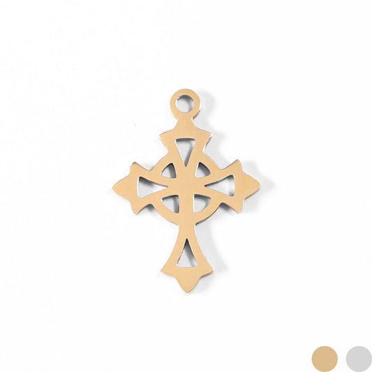 18K Gold PVD Stainless Steel Celtic Cross Charm