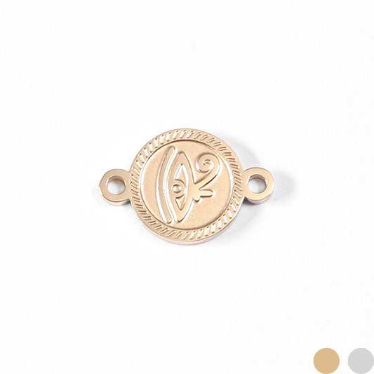 18K Gold PVD Stainless Steel Eye of Horus Connector Charm