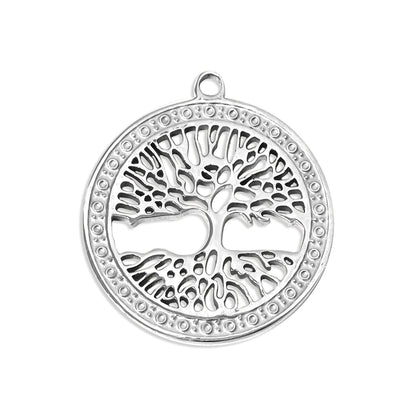 18K Gold PVD Stainless Steel Tree of Life Charm
