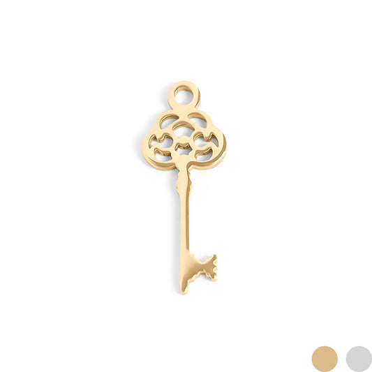 18K Gold PVD Stainless Steel Key Charm