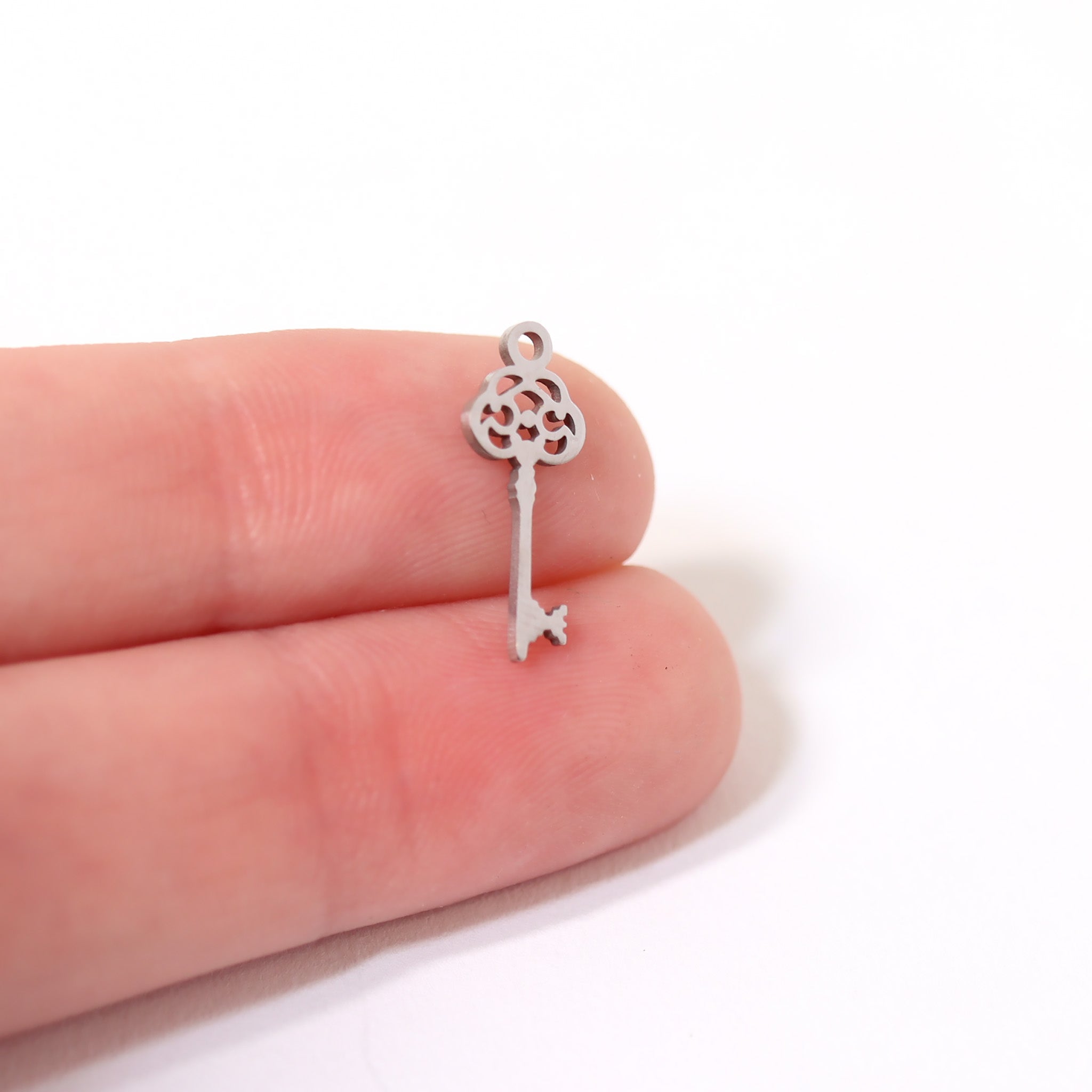18K Gold PVD Stainless Steel Key Charm