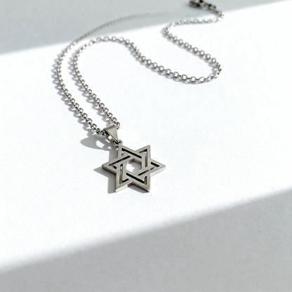 18K Gold PVD Stainless Steel Star of David Charm