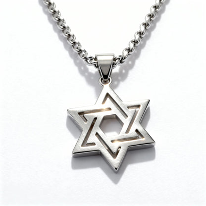 18K Gold PVD Stainless Steel Star of David Charm