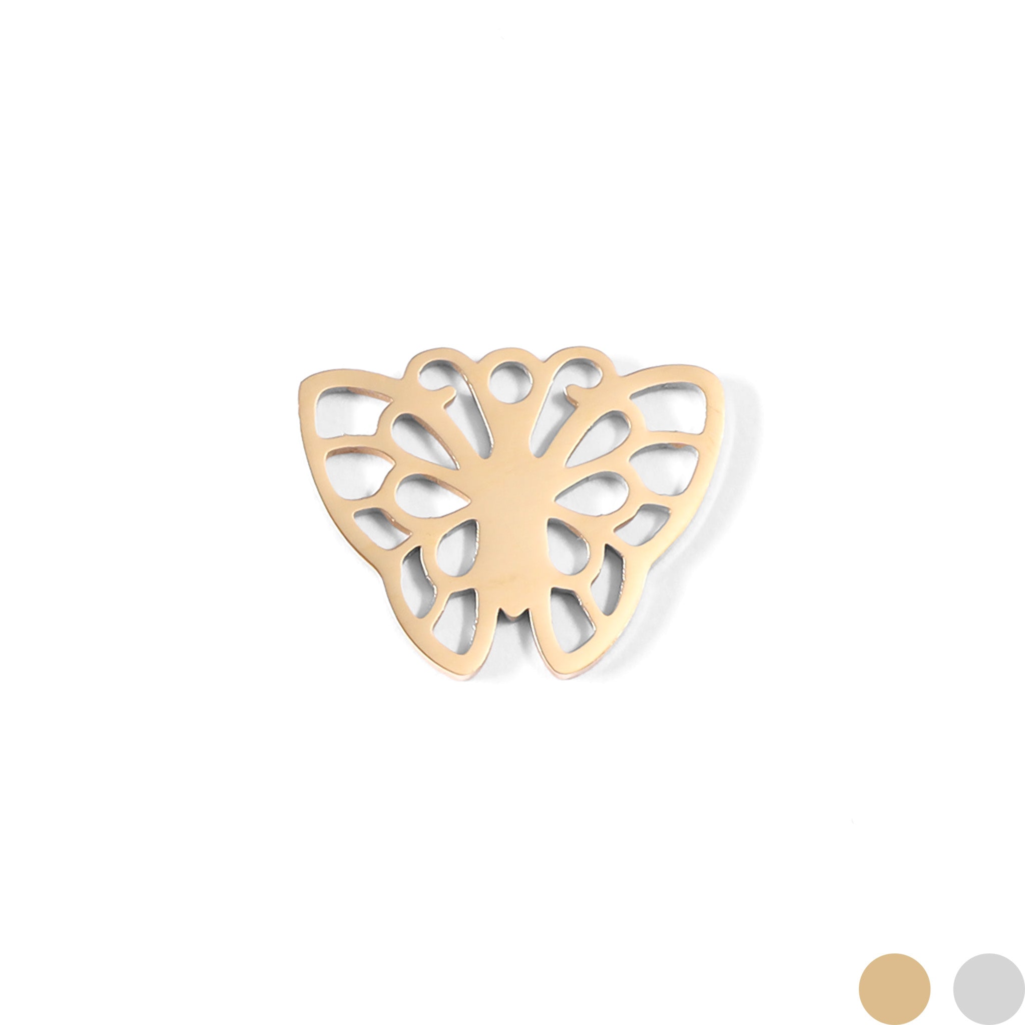 18K Gold PVD Stainless Steel Butterfly Charm
