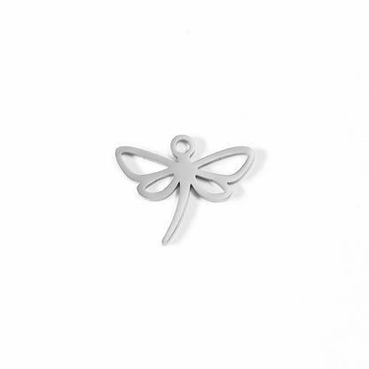 18K Gold PVD Stainless Steel Dainty Dragonfly Charm