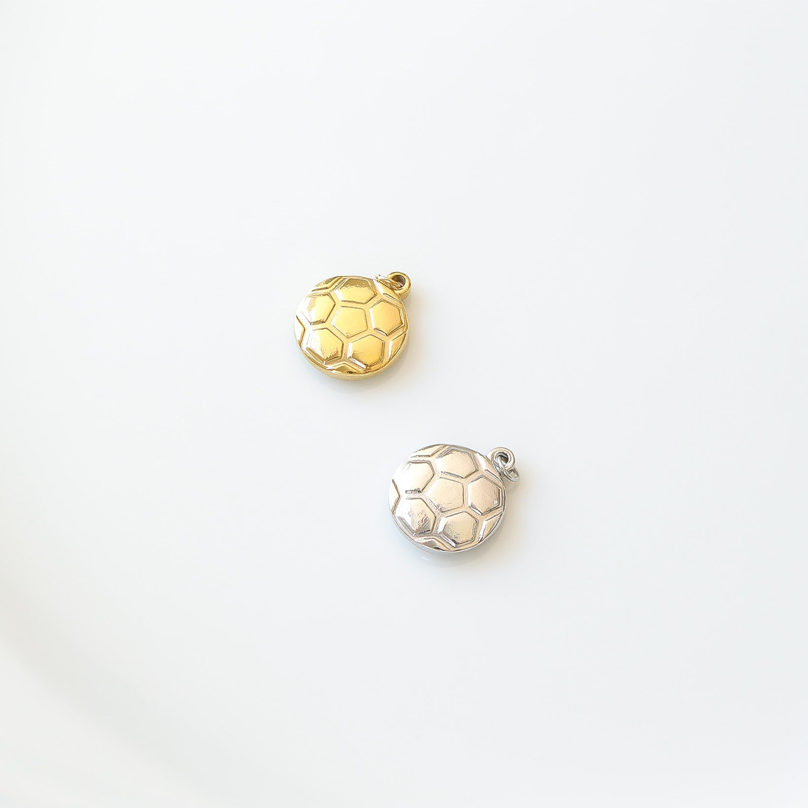 18K Gold PVD Stainless Steel Soccer Ball Charm