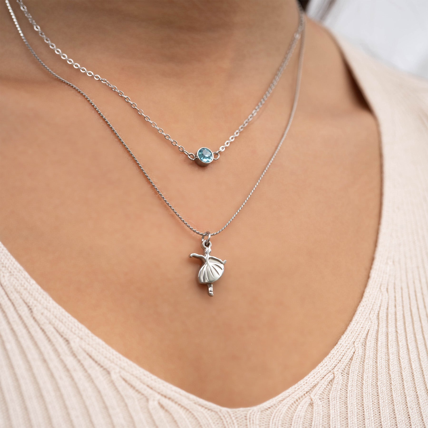 18K Gold PVD Stainless Steel Ballerina Charm