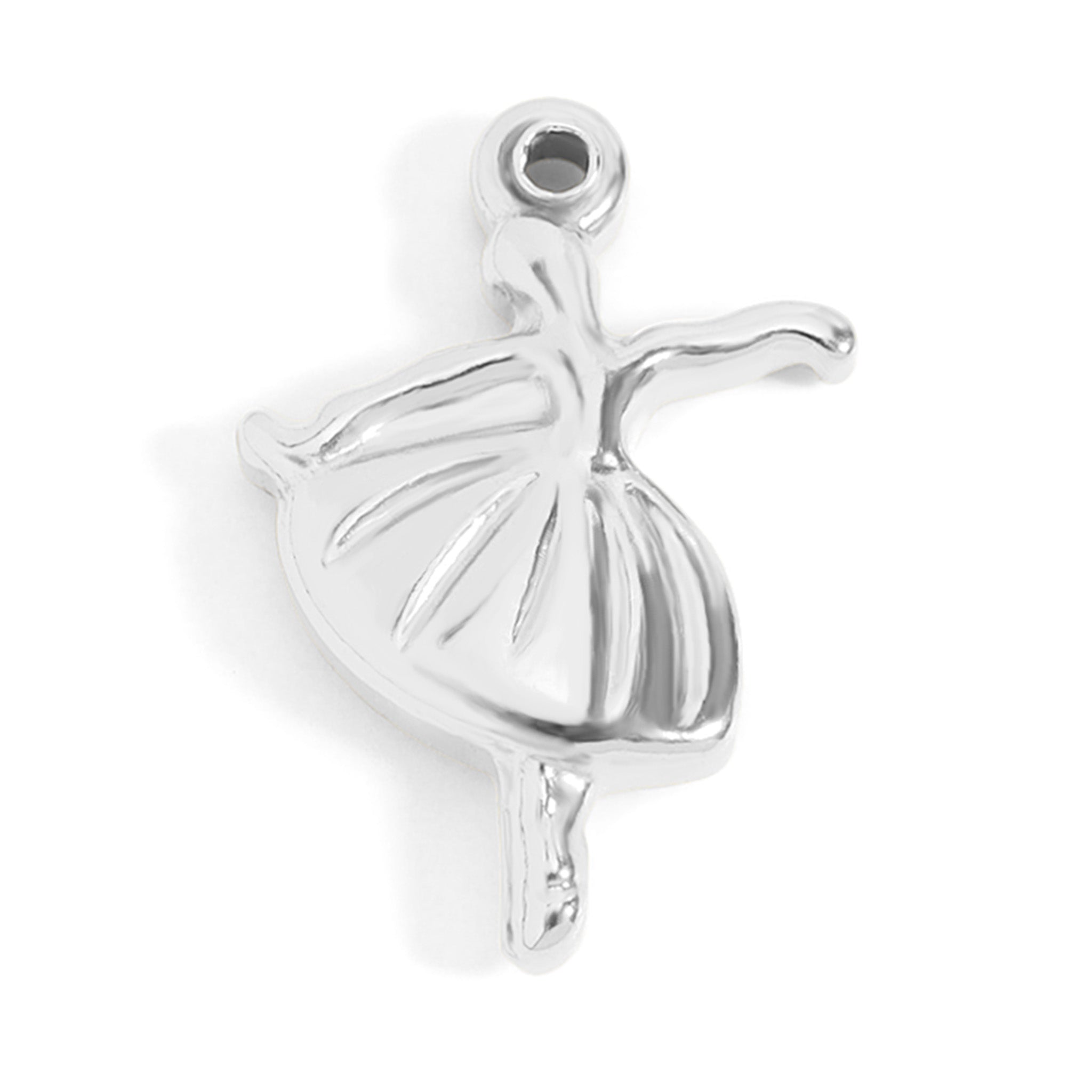 18K Gold PVD Stainless Steel Ballerina Charm
