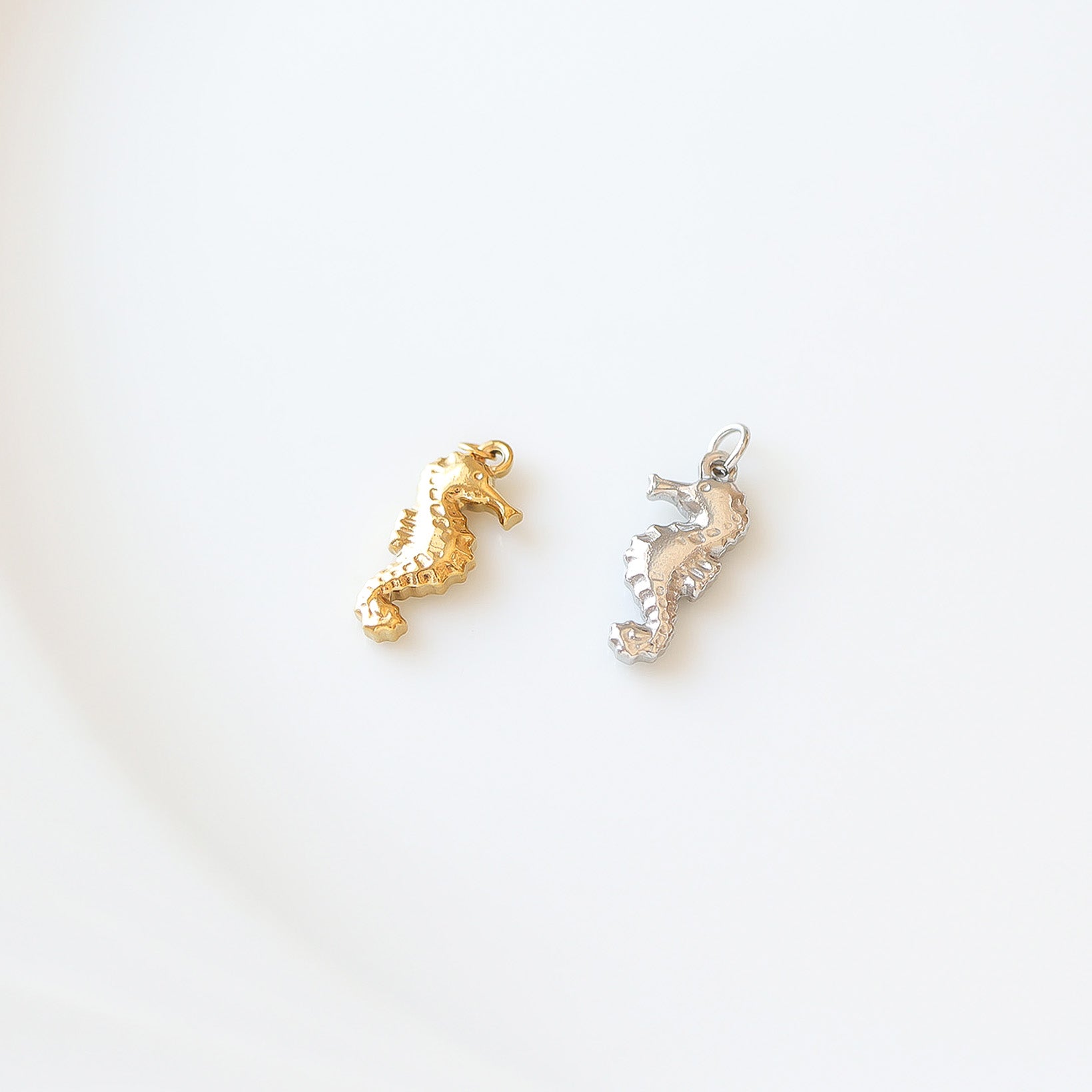 18K Gold PVD Stainless Steel Seahorse Charm