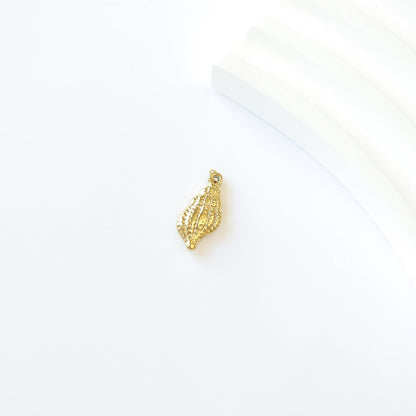 18K Gold PVD Stainless Steel Conch Seashell Charm