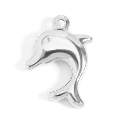 18K Gold PVD Stainless Steel Dolphin Charm
