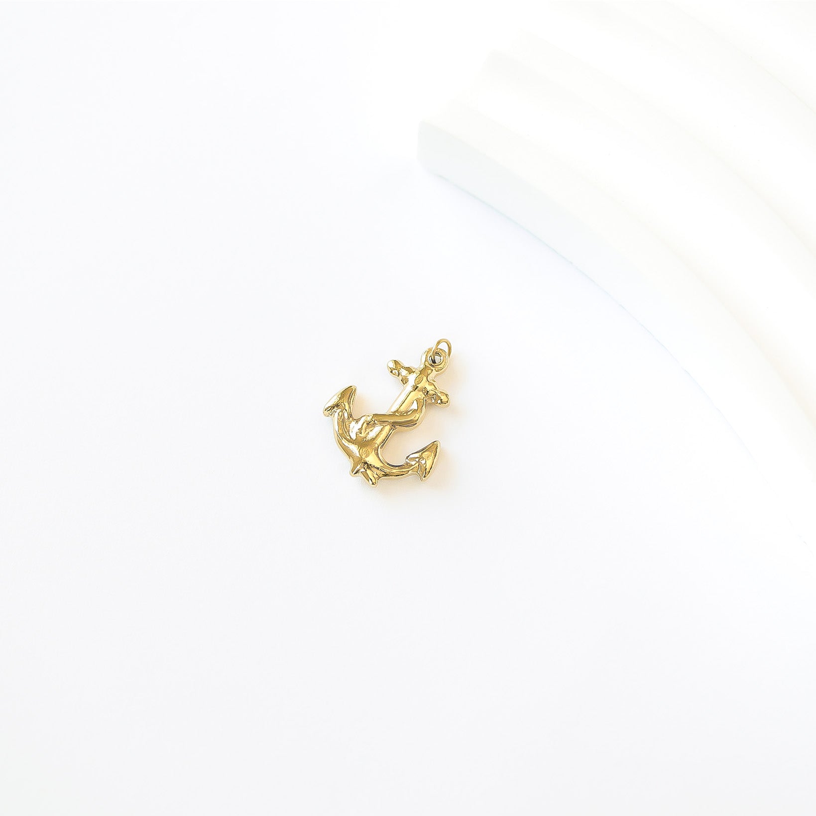 18K Gold PVD Stainless Steel Anchor Charm