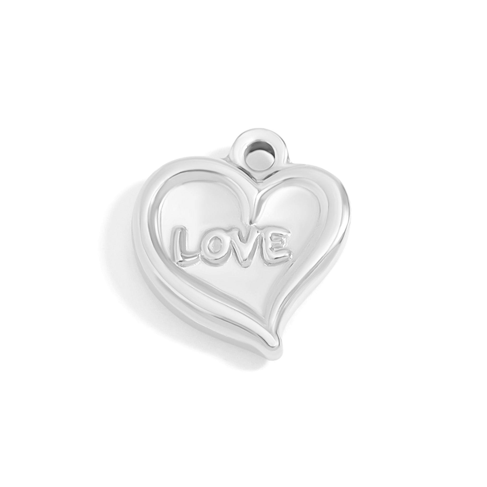18K Gold PVD Stainless Steel Love Heart Charm