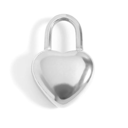 18K Gold PVD Stainless Steel Heart Padlock Charm
