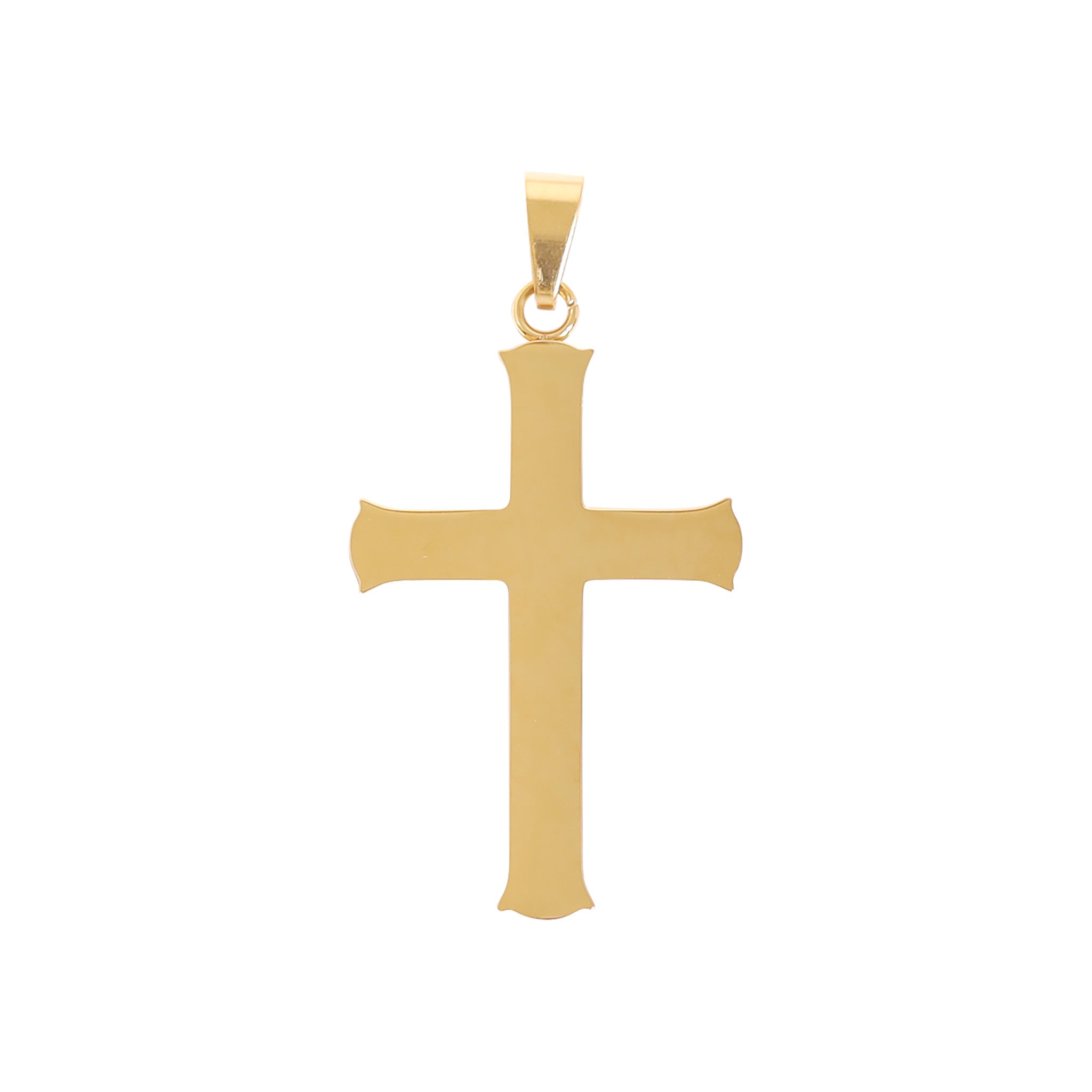 18K Gold PVD Stainless Steel Cross Pendant