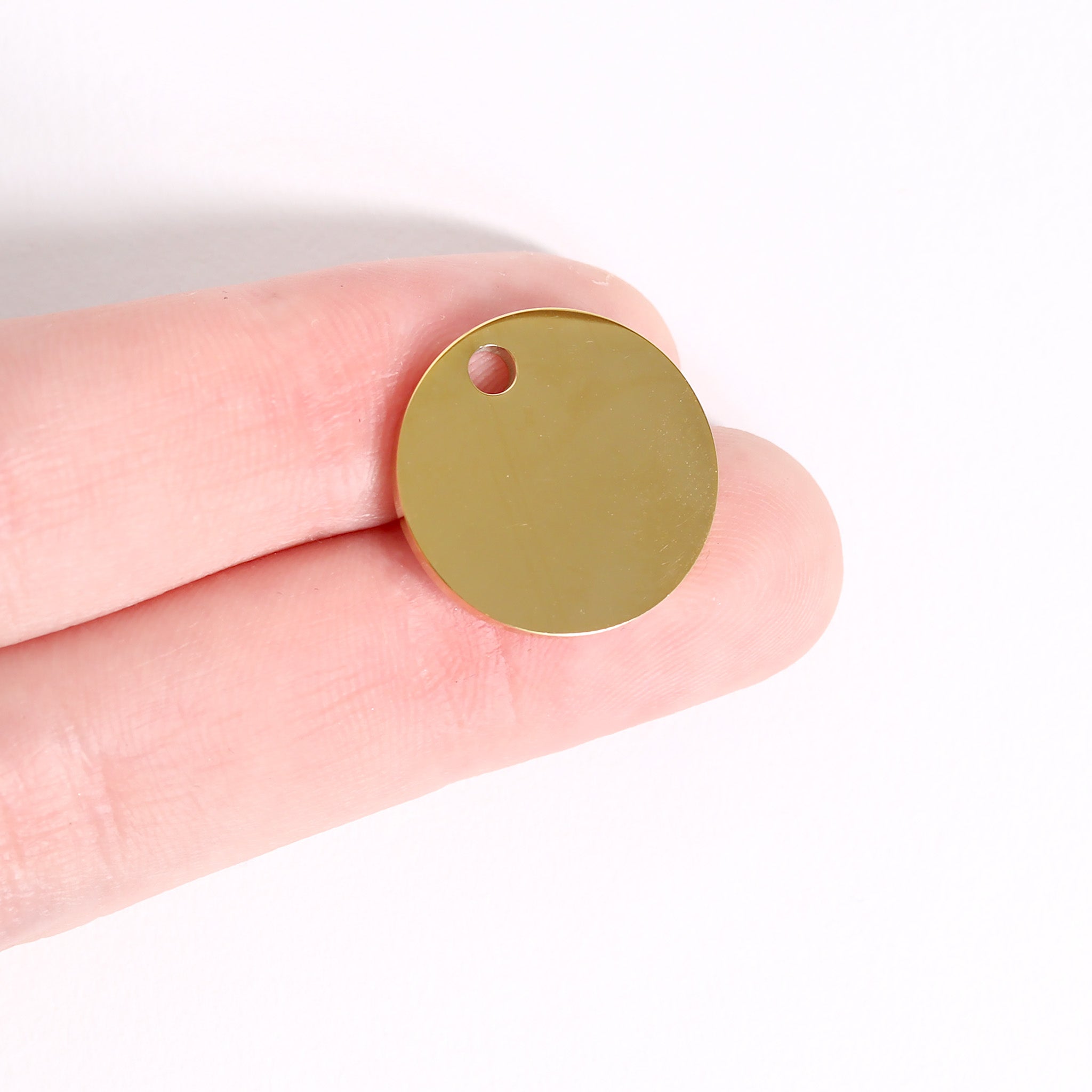 18K Gold PVD Circular Pet Tag