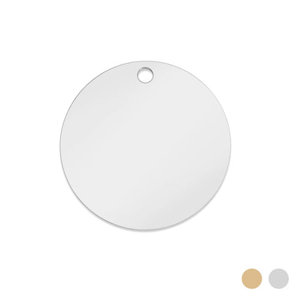18K Gold PVD Circular Pet Tag