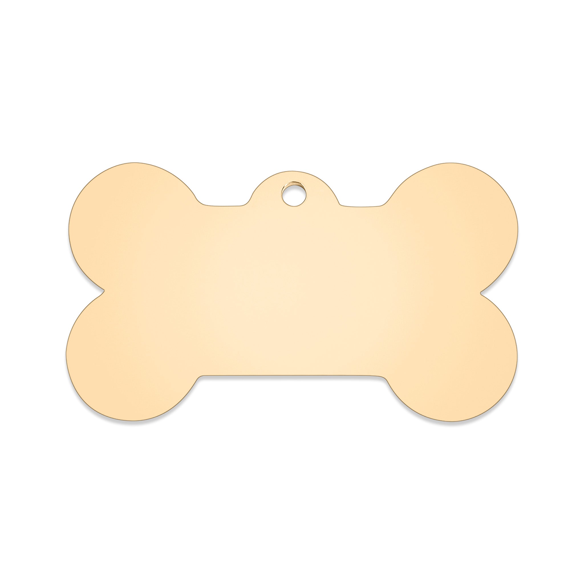 18K Gold PVD Stainless Steel Dog Bone Pet Tag