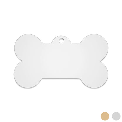 18K Gold PVD Stainless Steel Dog Bone Pet Tag
