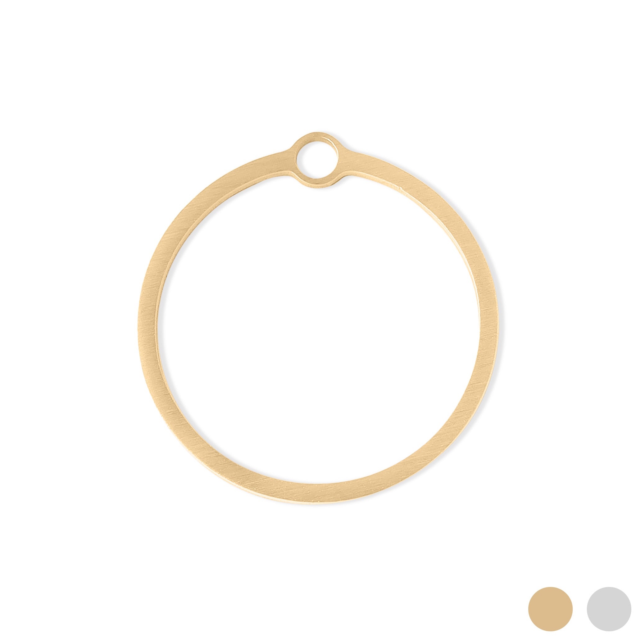 Stainless Steel Open Back Circle Bezel Pendant
