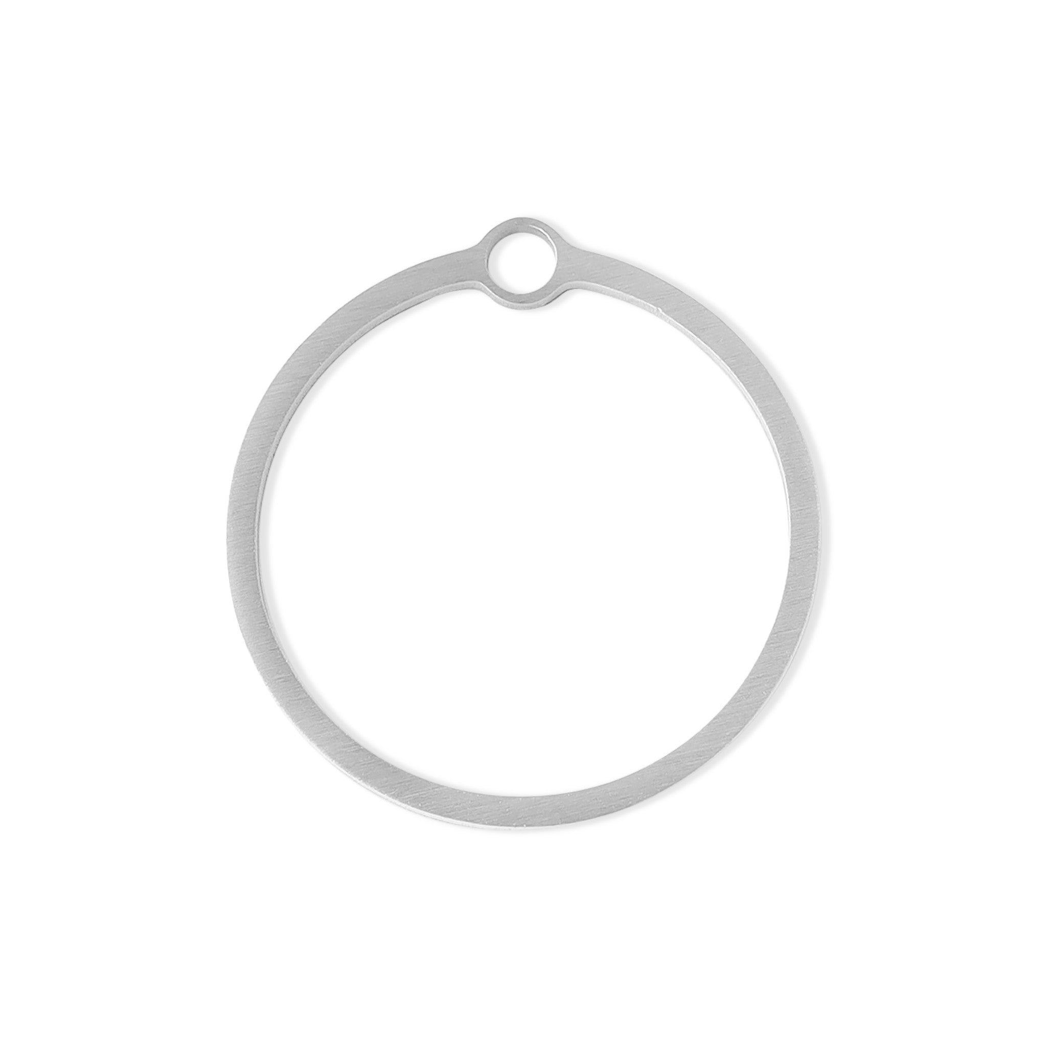 Stainless Steel Open Back Circle Bezel Pendant