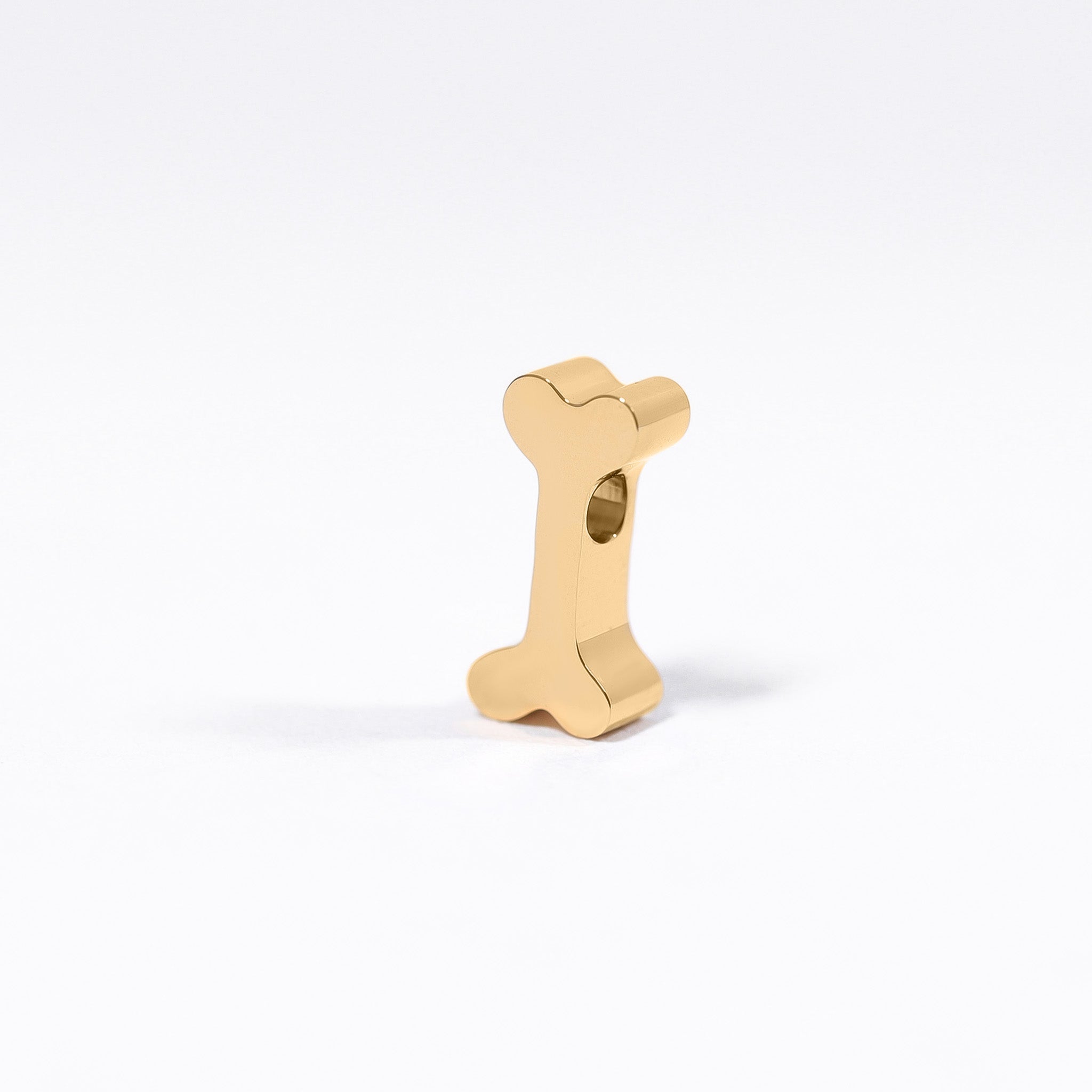 18K Gold PVD Stainless Steel Mini Dog Bone Charm
