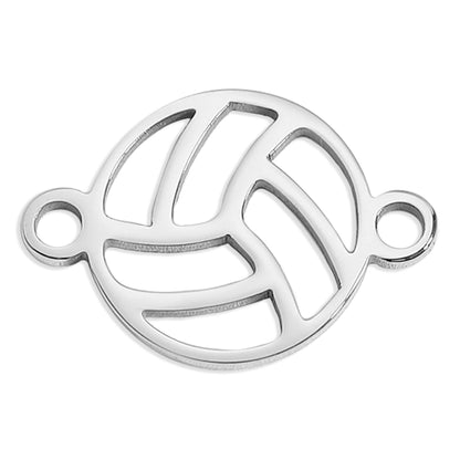 18K Gold PVD Stainless Steel Volley Ball Connector Charm