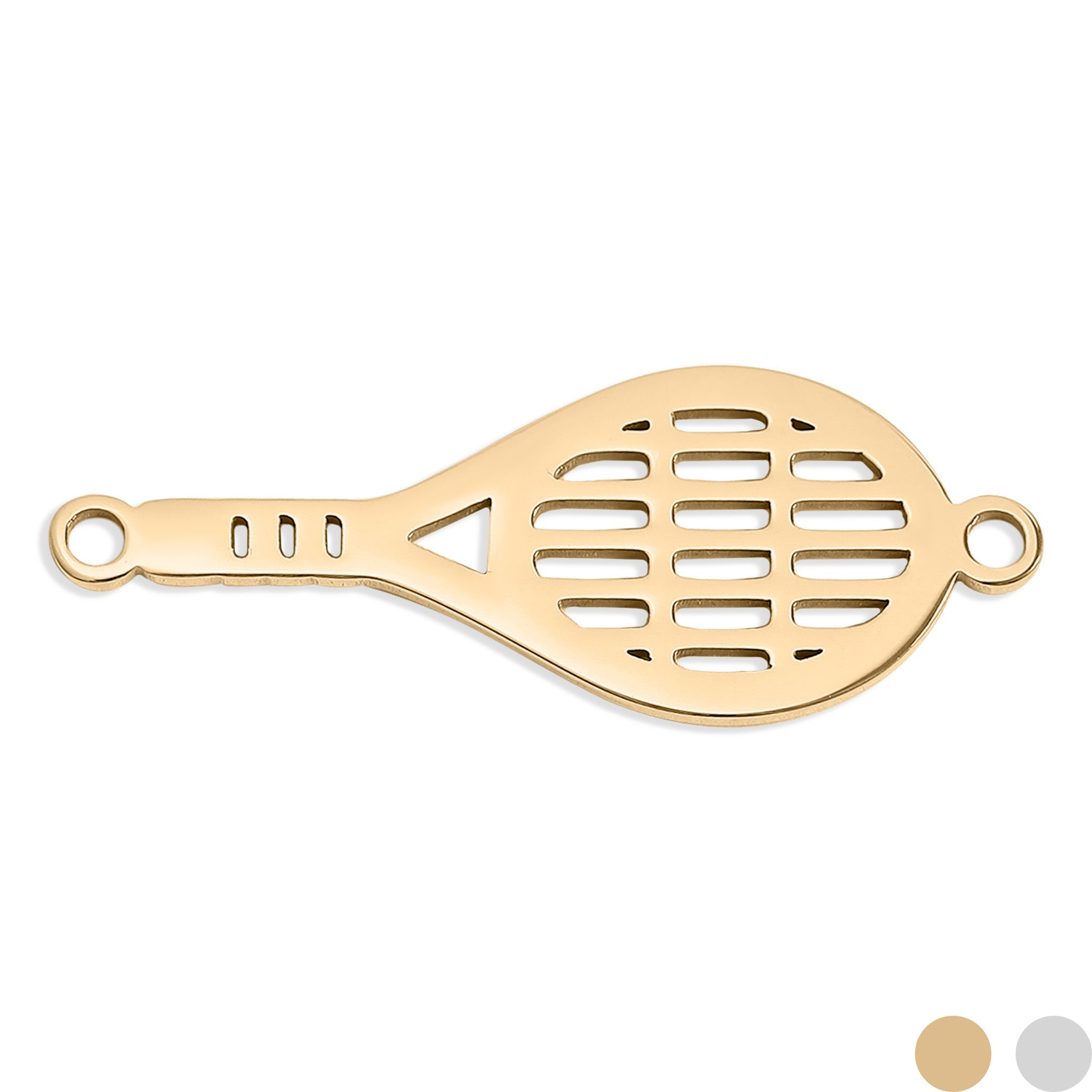 18K Gold PVD Stainless Steel Tennis Connector Charm