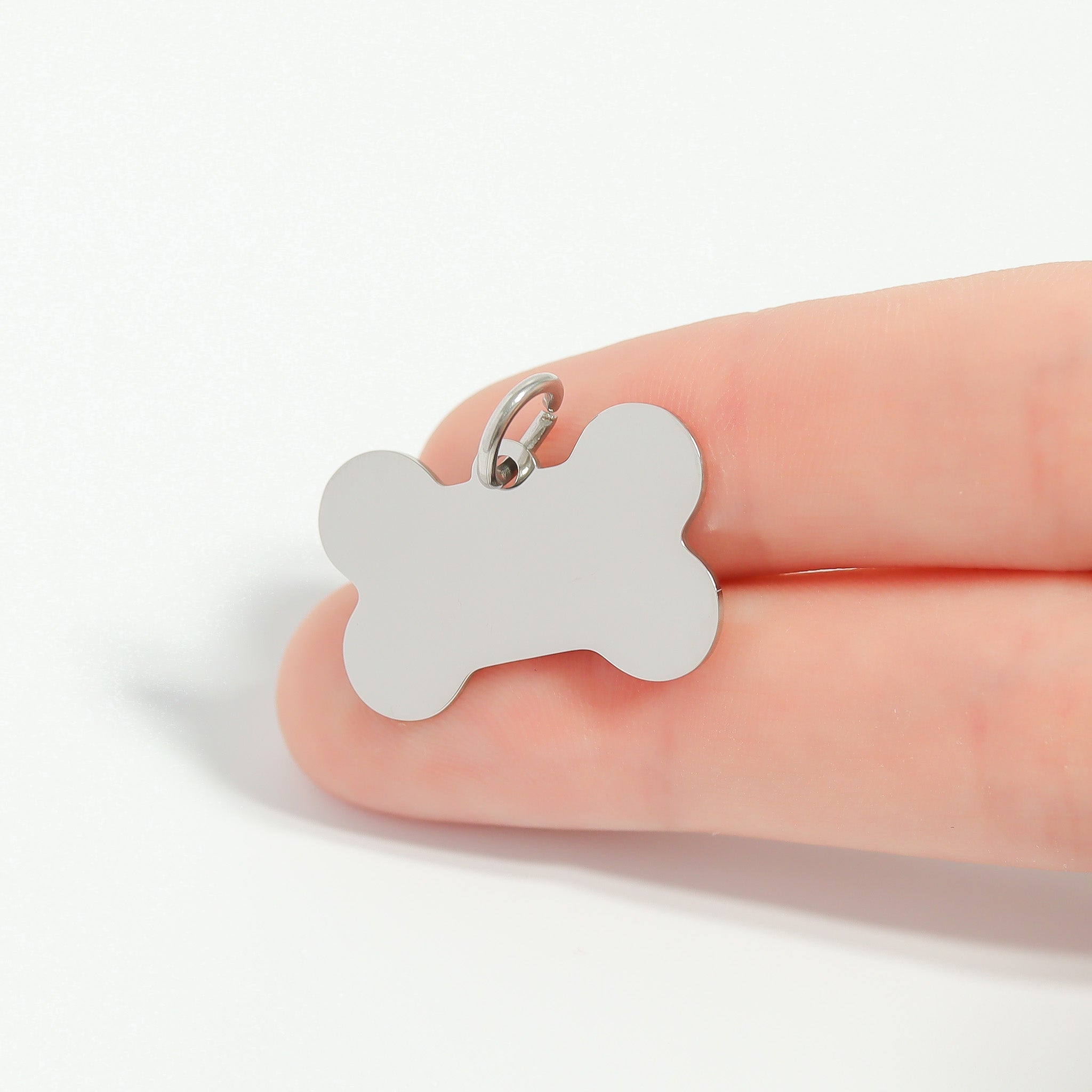 18K Gold PVD Stainless Steel Dog Bone Blank Pet Tag