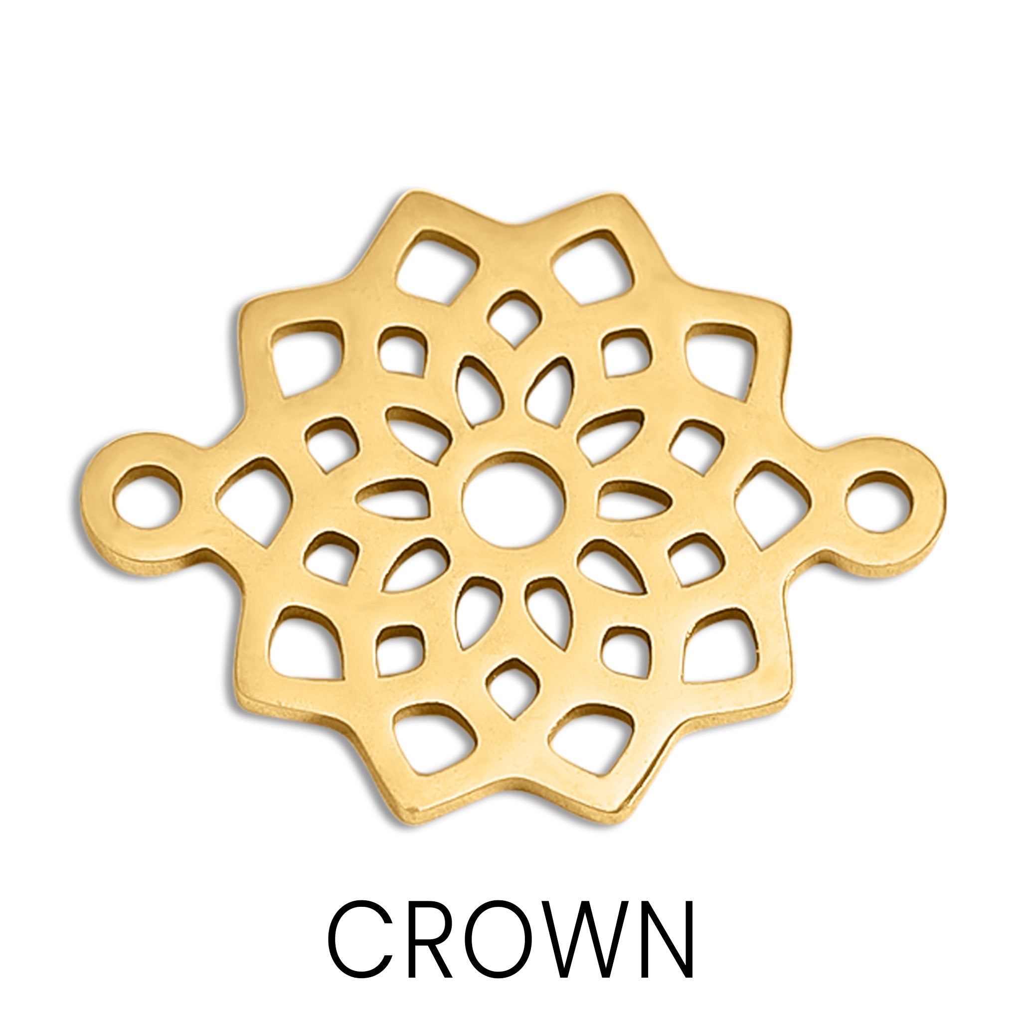 18K Gold Stainless Steel Chakra Connector Charm