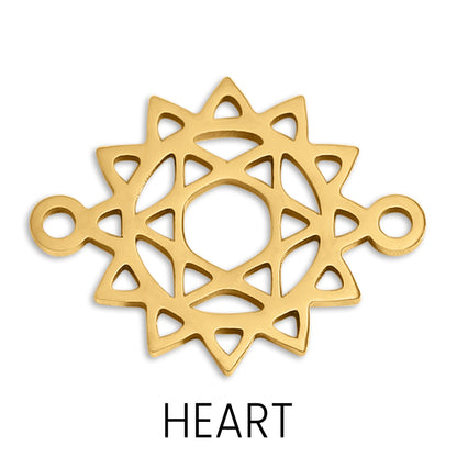 18K Gold Stainless Steel Chakra Connector Charm