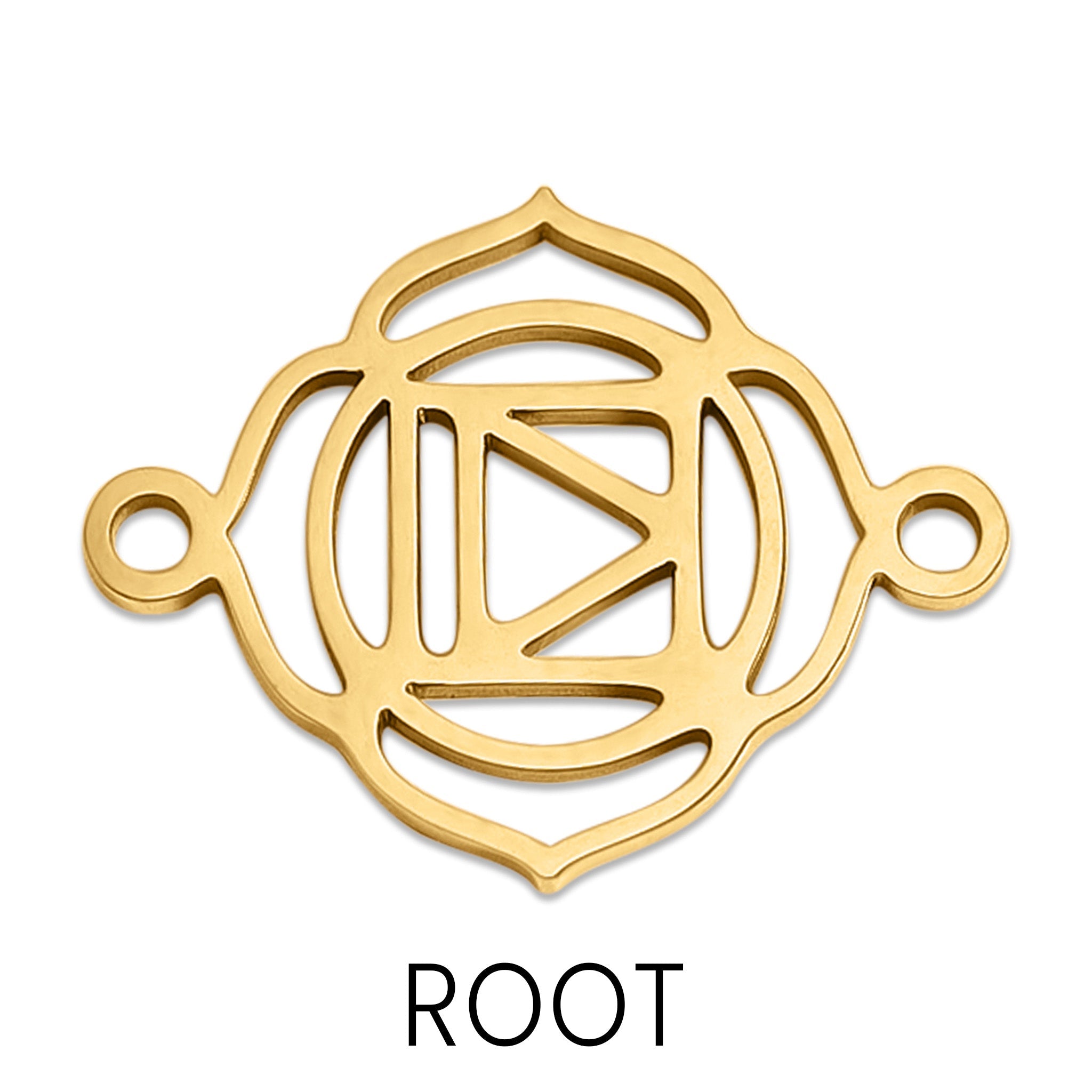 18K Gold Stainless Steel Chakra Connector Charm