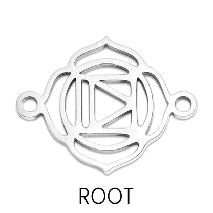 18K Gold Stainless Steel Chakra Connector Charm