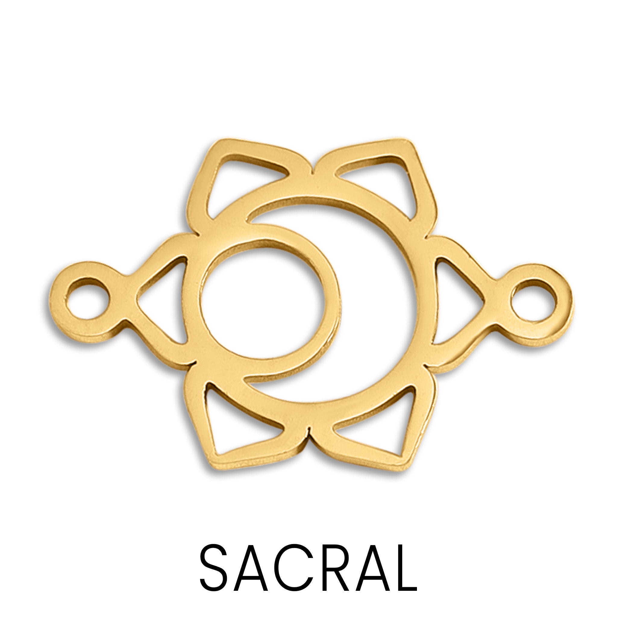 18K Gold Stainless Steel Chakra Connector Charm