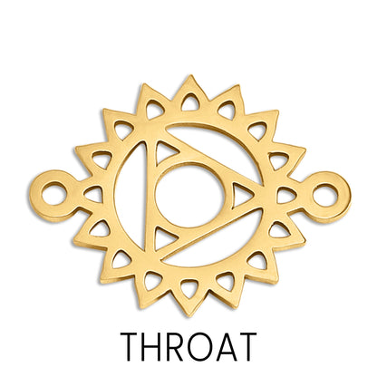 18K Gold Stainless Steel Chakra Connector Charm
