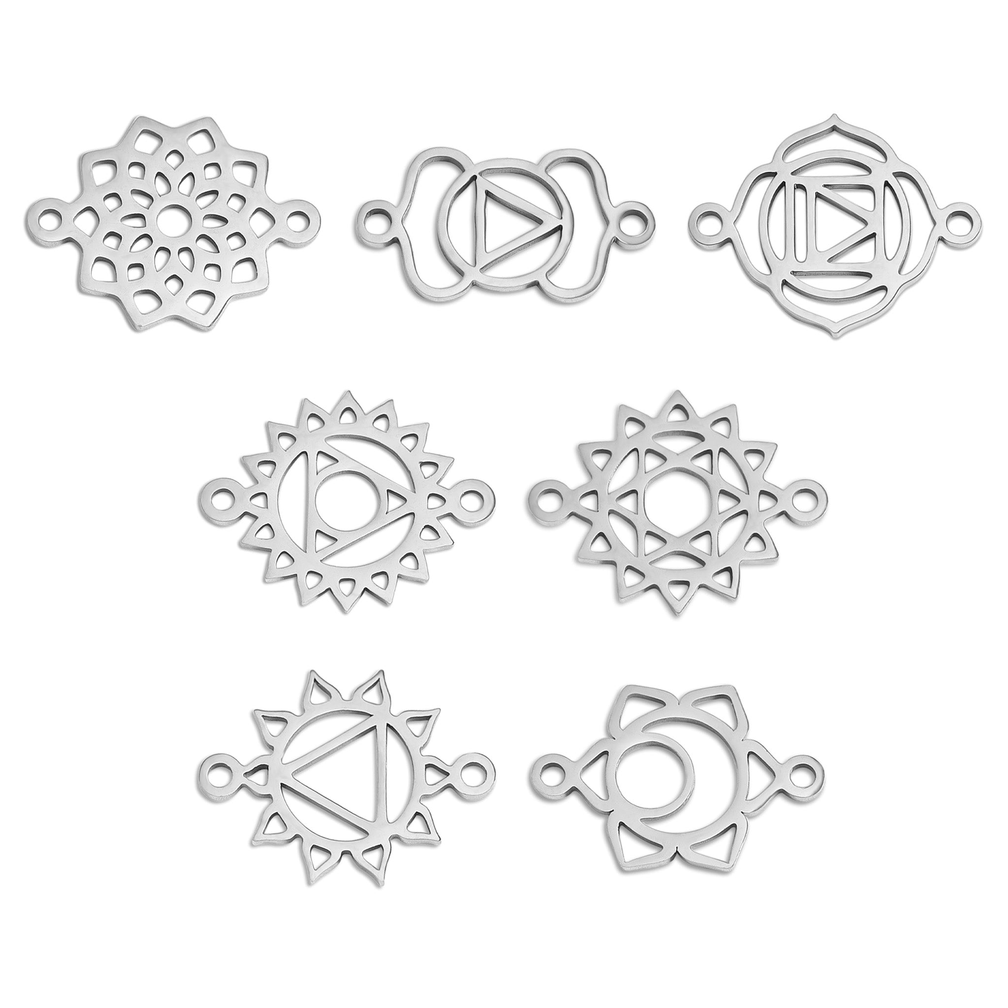 18K Gold Stainless Steel Chakra Connector Charm