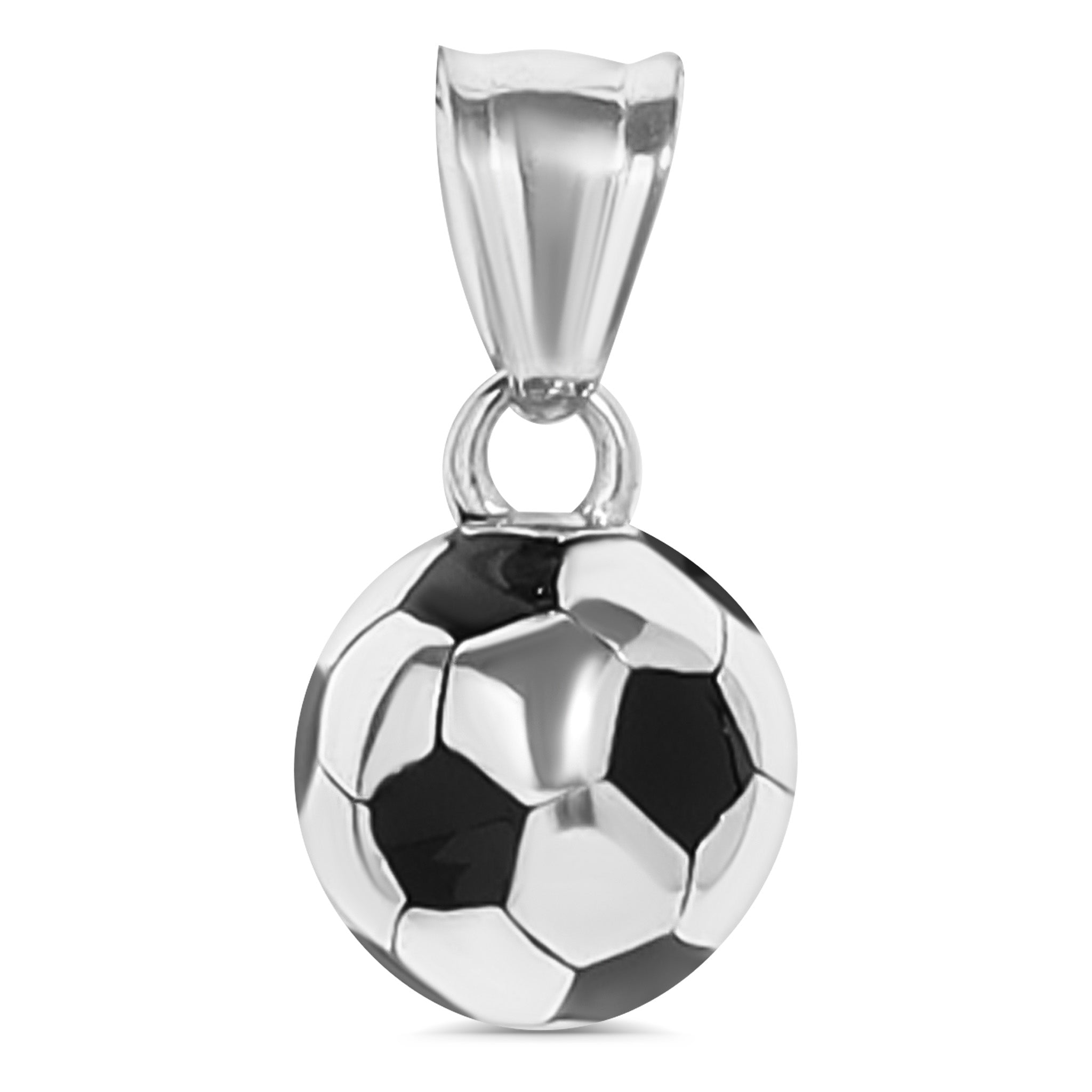 18K Gold PVD Stainless Steel 3D Soccer Ball Charm