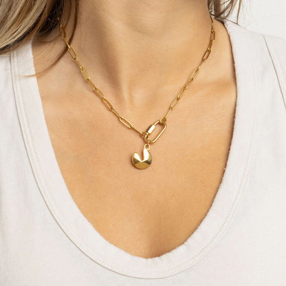 18K Gold PVD Stainless Steel Fortune Cookie Charm