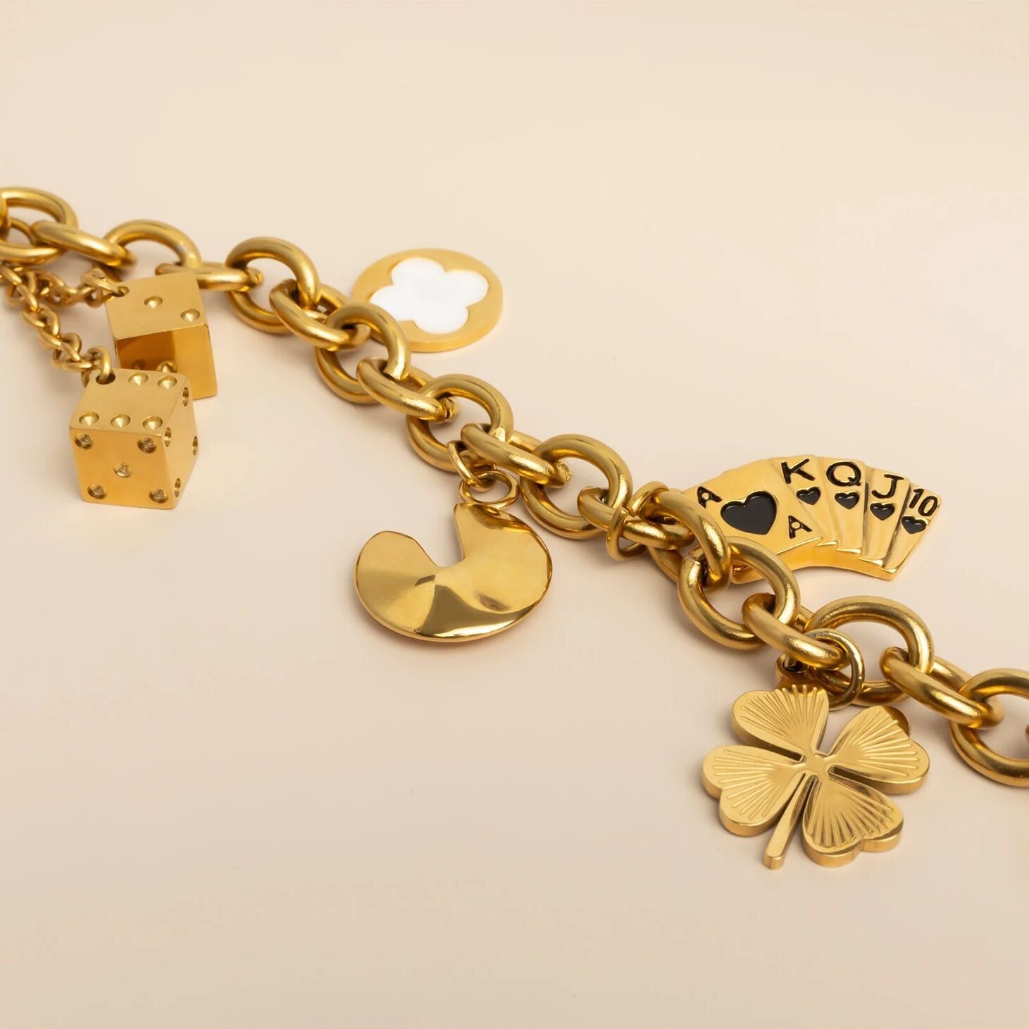 18K Gold PVD Stainless Steel Fortune Cookie Charm